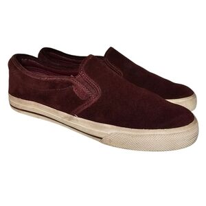 Polo Ralph Lauren Vaughn Shoes - Men's Size 10 - Burgundy Suede Slip-On Sneakers